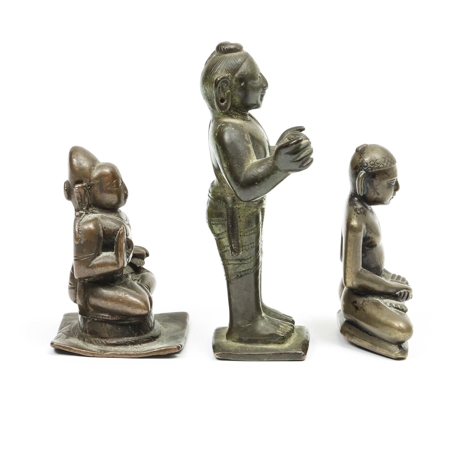 India, three bronze deities, 18th-19th century; - Image 4 of 5