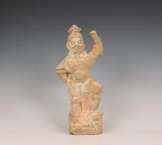 China, pottery model of a lokapala, probably Tang dynasty (618-906),