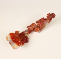 China, agate ruyi sceptre, 20th century,
