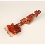 China, agate ruyi sceptre, 20th century,