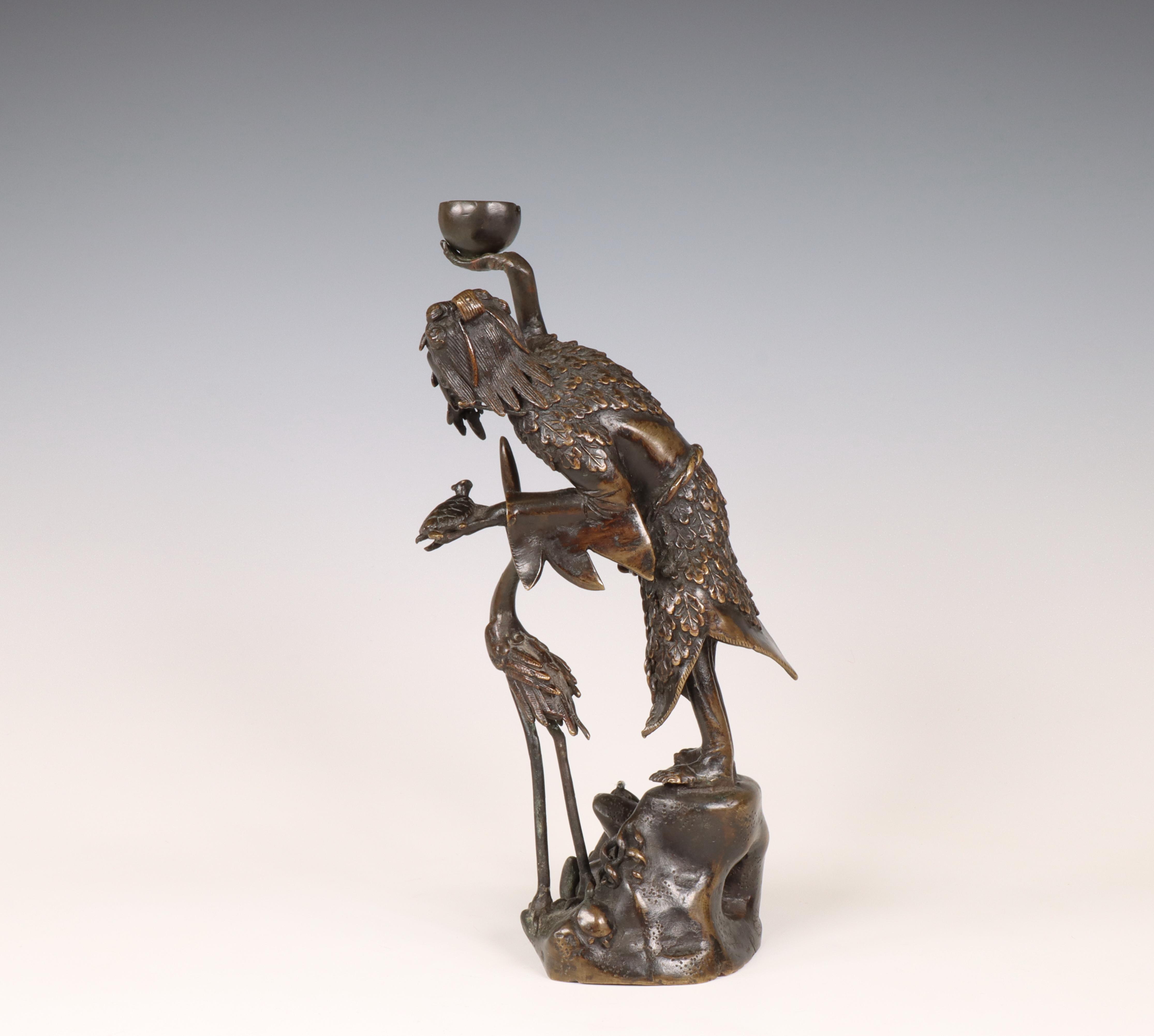 China, a bronze incense holder in the shape of an immortal, Ming dynasty, 17th century, - Image 6 of 6