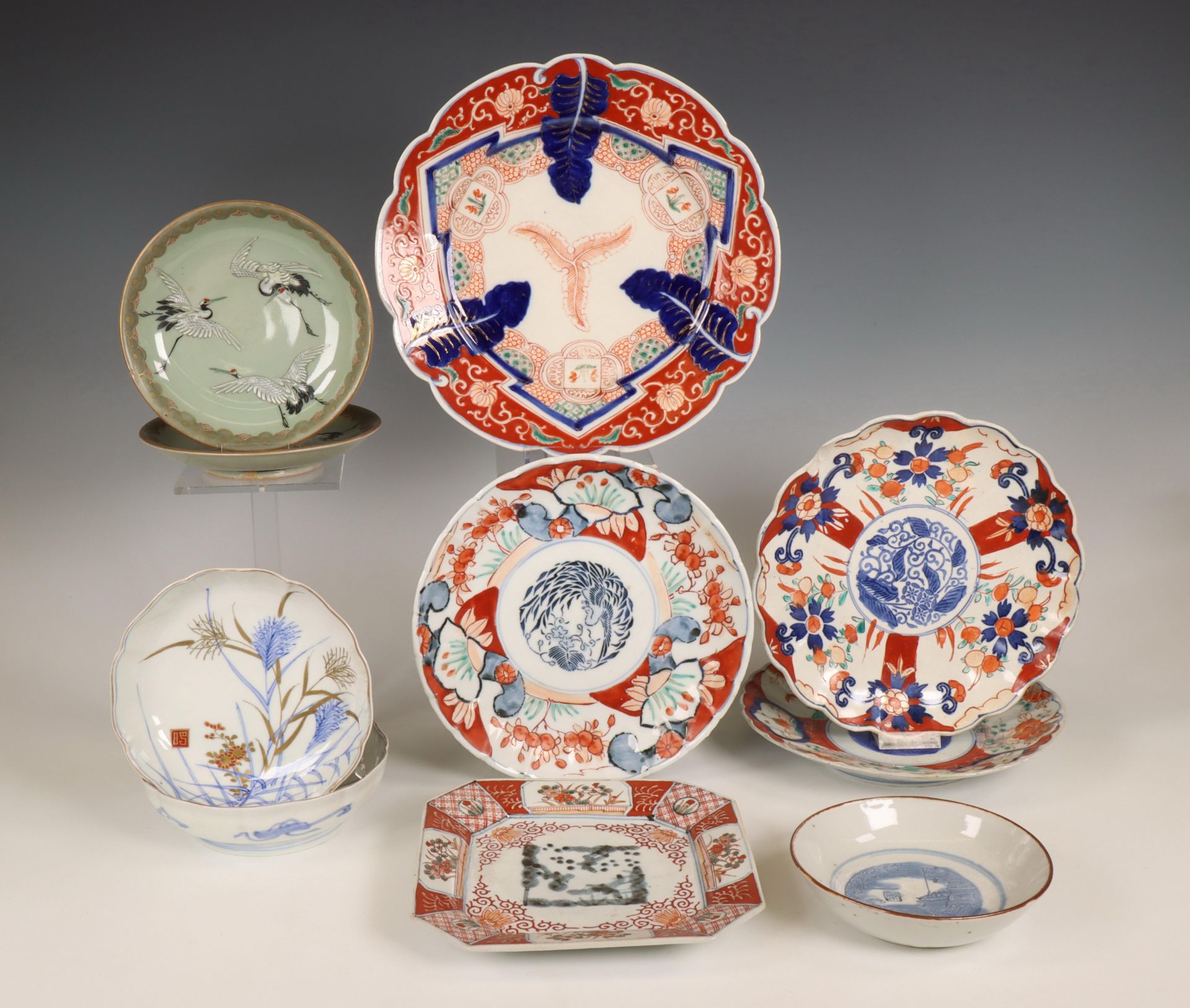 Japan, a collection of various porcelain plates, 19th-20th century,