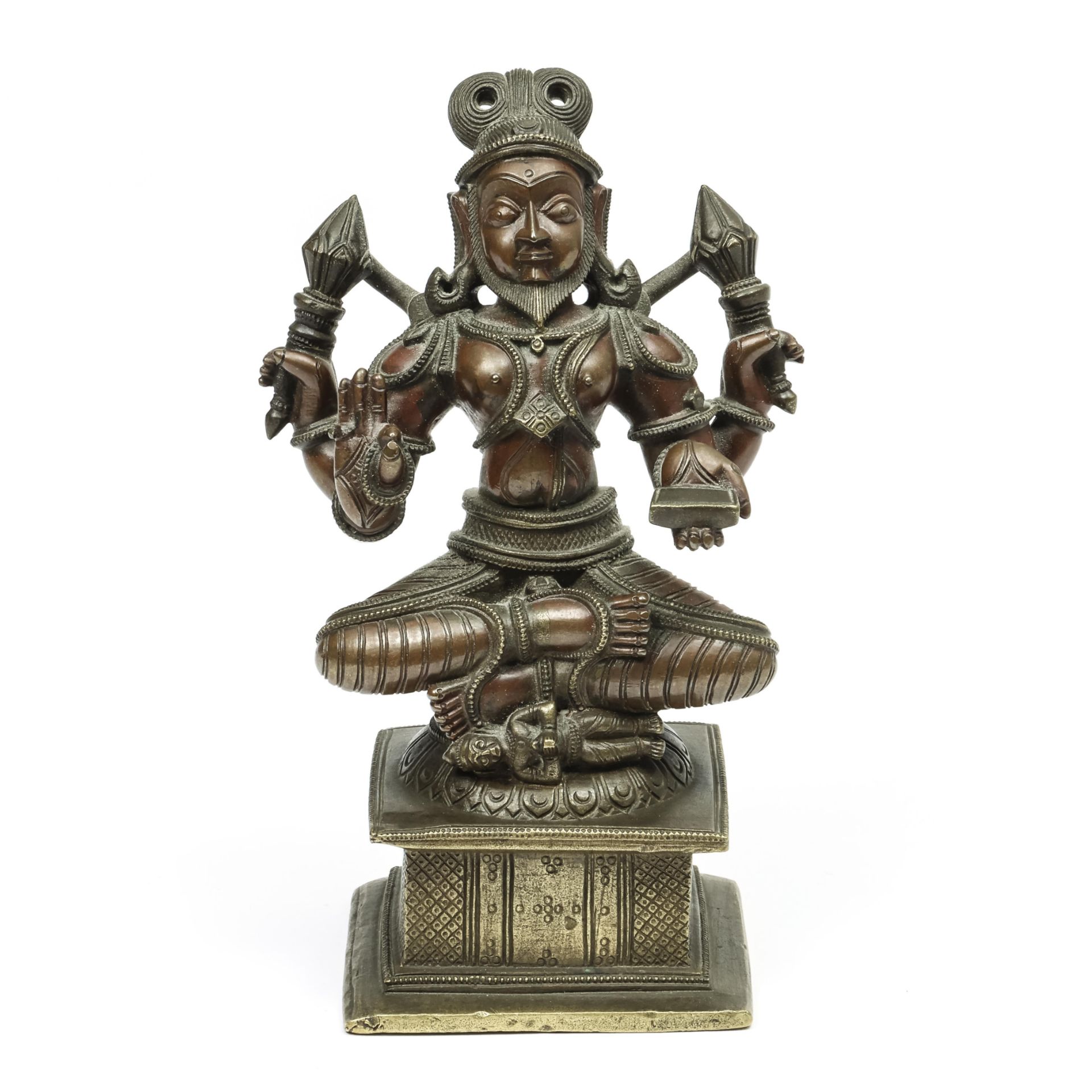 South India, a bronze seated Shiva, 19th century