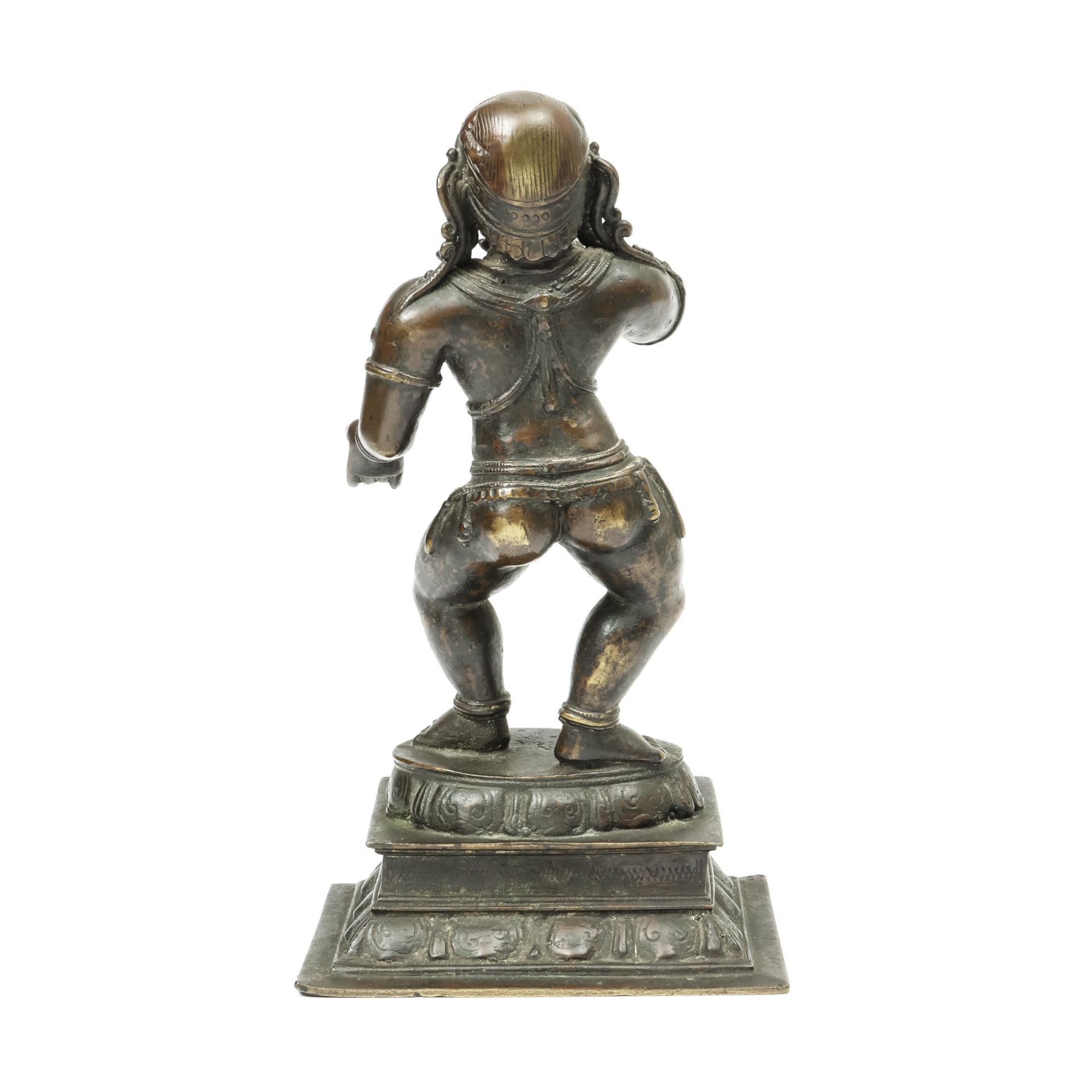 South India, a bronze figure of dancing Krishna, Navanita-nritta-krsna, 19th-20th century; - Bild 3 aus 4