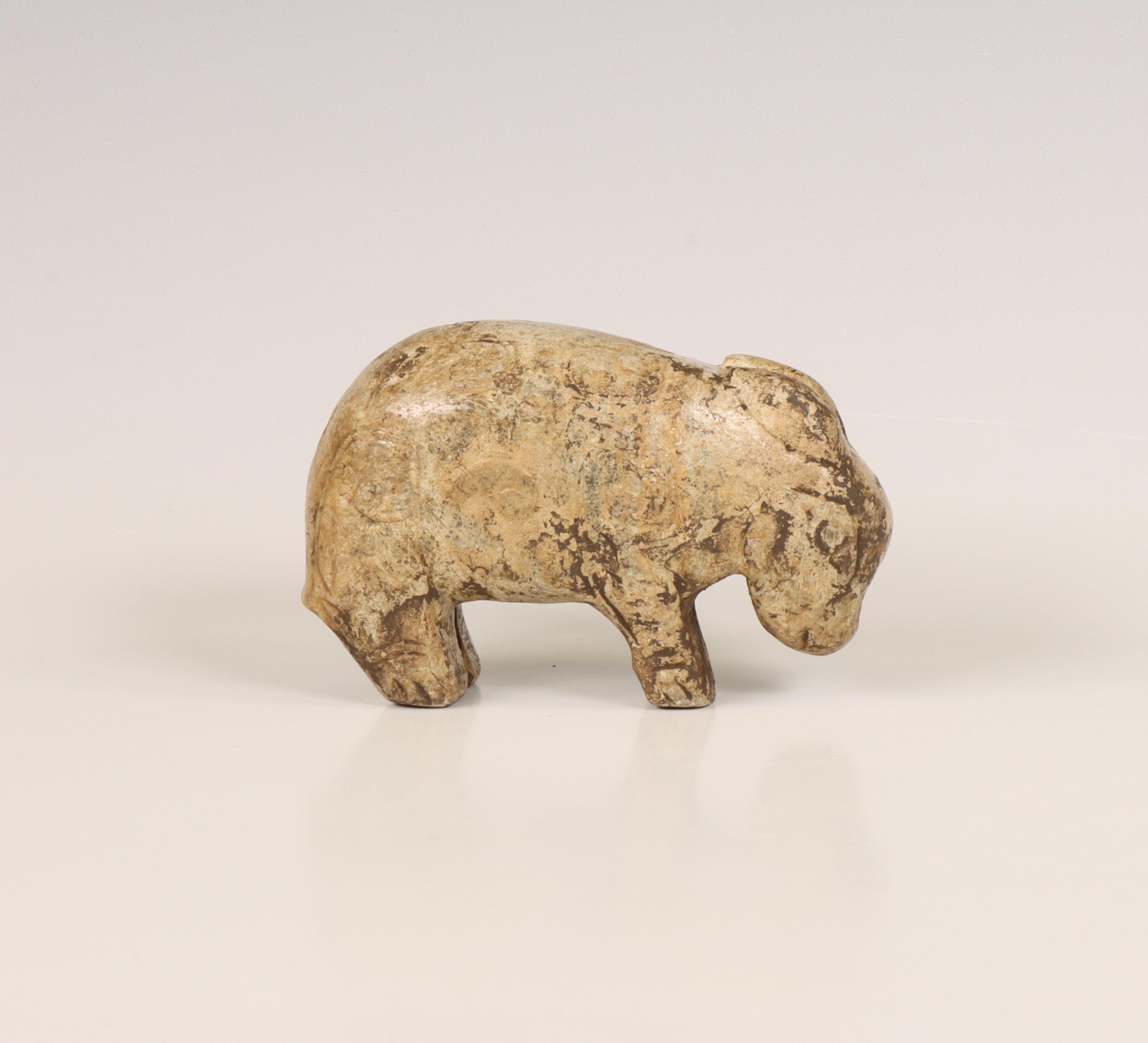 China, jade carving of a bear, possibly Shang dynasty, 11th-12th century BC,