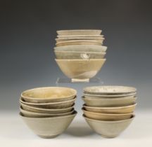 China, collection of eighteen celadon-glazed bowls, Northern Song dynasty, 10th-12th century,