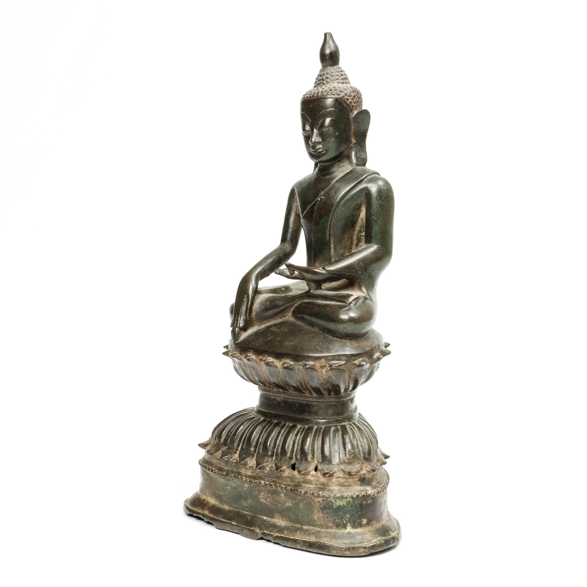 Burma, Shan, a bronze seated Buddha Shakyamuni, late 18th century, - Bild 6 aus 6