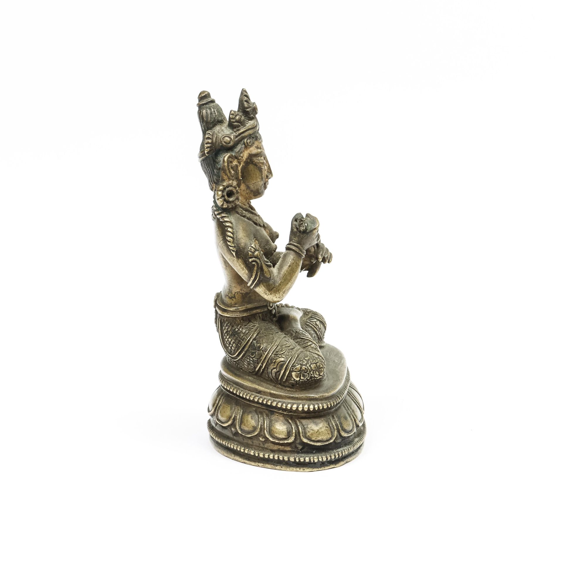 Tibet, a bronze seated Tara, 19th century or earlier, - Image 4 of 5