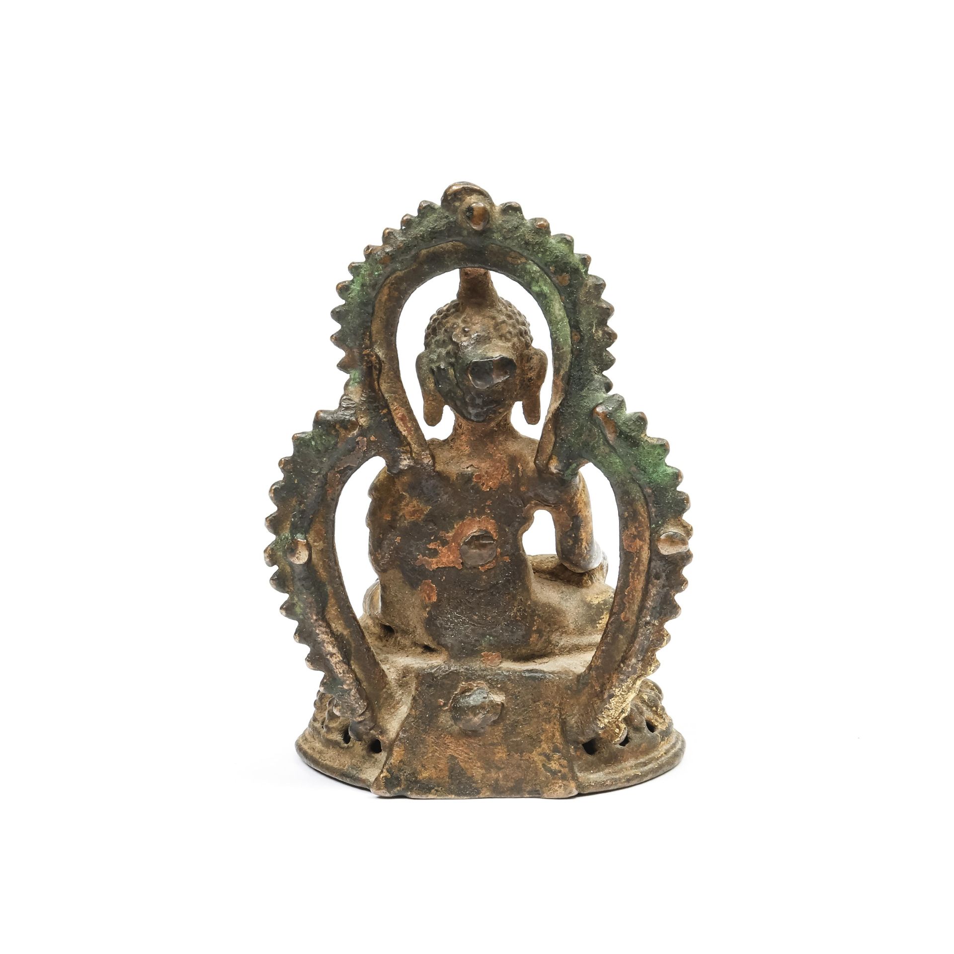 Nepal, Newar, a gilded bronze seated Buddha, 17th-18th century - Image 3 of 5