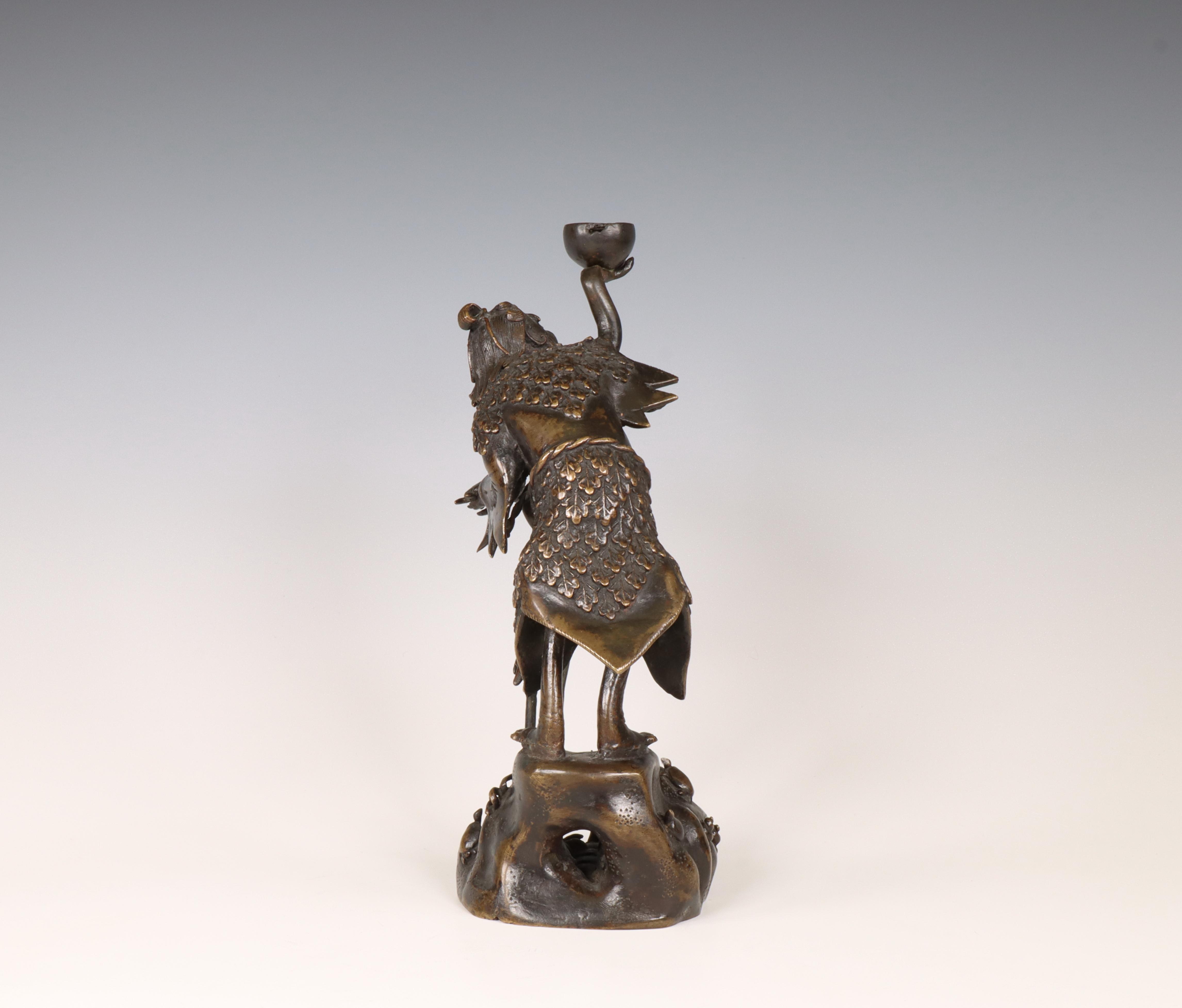 China, a bronze incense holder in the shape of an immortal, Ming dynasty, 17th century, - Image 2 of 6