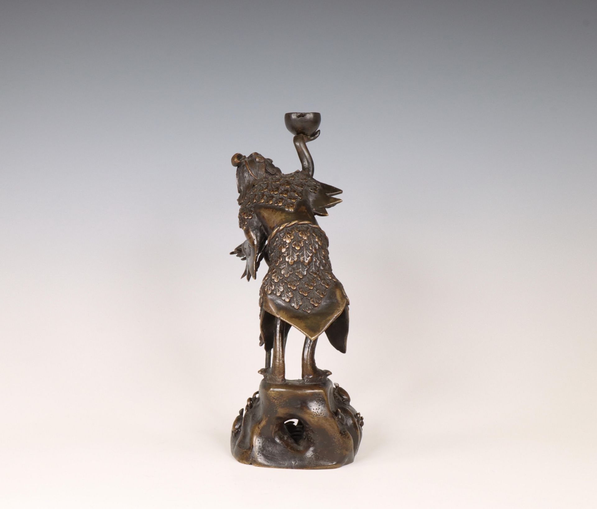 China, a bronze incense holder in the shape of an immortal, Ming dynasty, 17th century, - Image 2 of 6