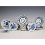 Japan, collection of blue and white dishes, 19th/ 20th century,