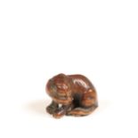 Japan, boxwood netsuke, 'Tiger', Edo period (1615-1868);