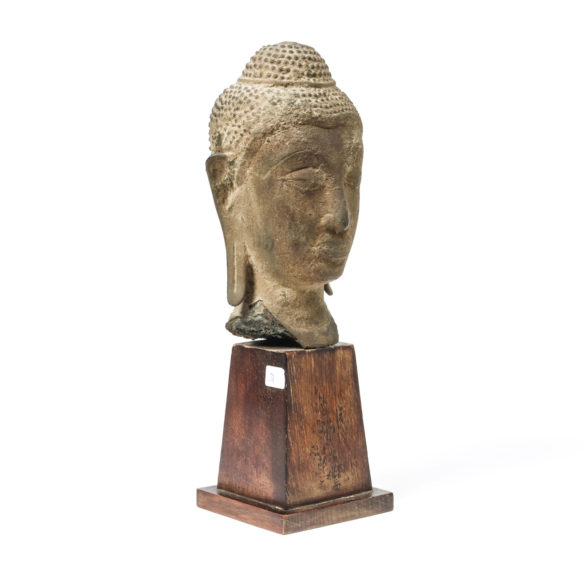 Thailand, a fine bronze head of a Buddha, ca. 16th century, - Bild 4 aus 4
