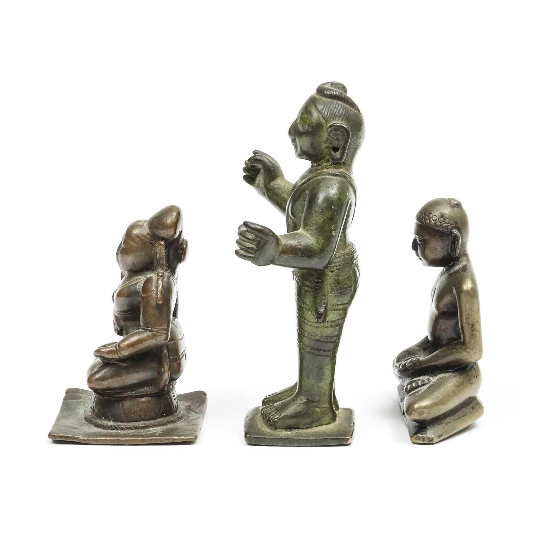 India, three bronze deities, 18th-19th century; - Image 2 of 5