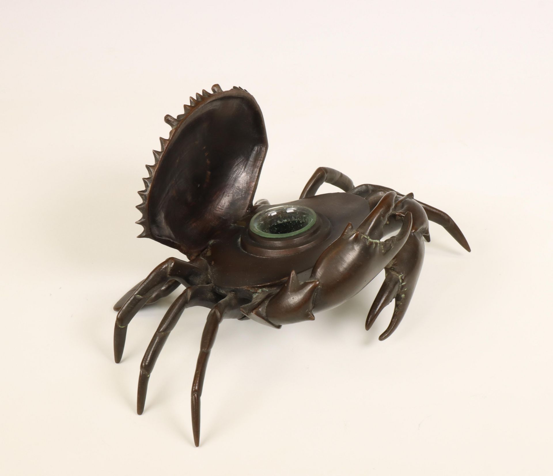 Japan, bronze inkwell in the shape of a crab, 20th century, - Bild 2 aus 2