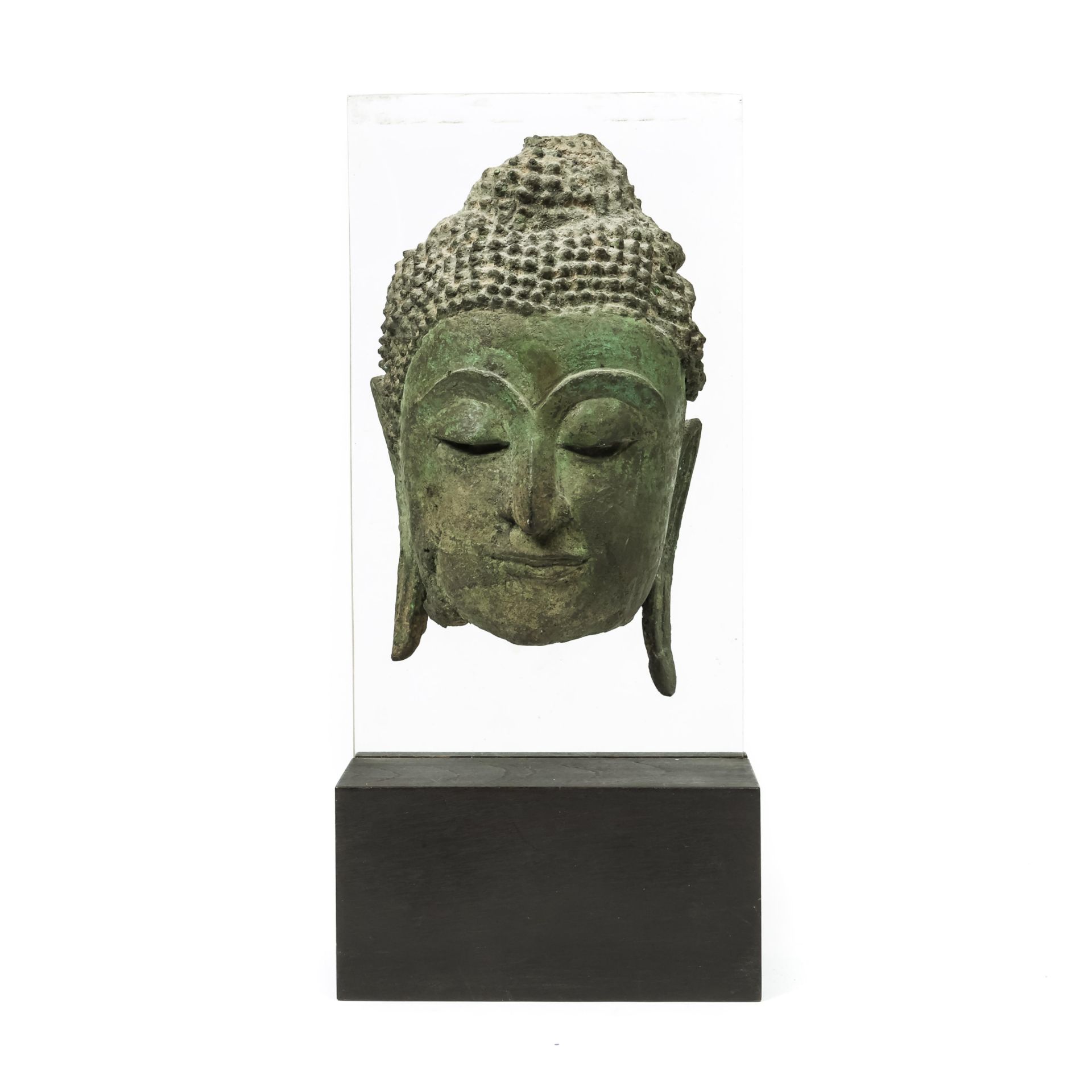 Thailand, a bronze fragment of a Buddha head, Sukhotay, 16th-17th century. - Image 4 of 4
