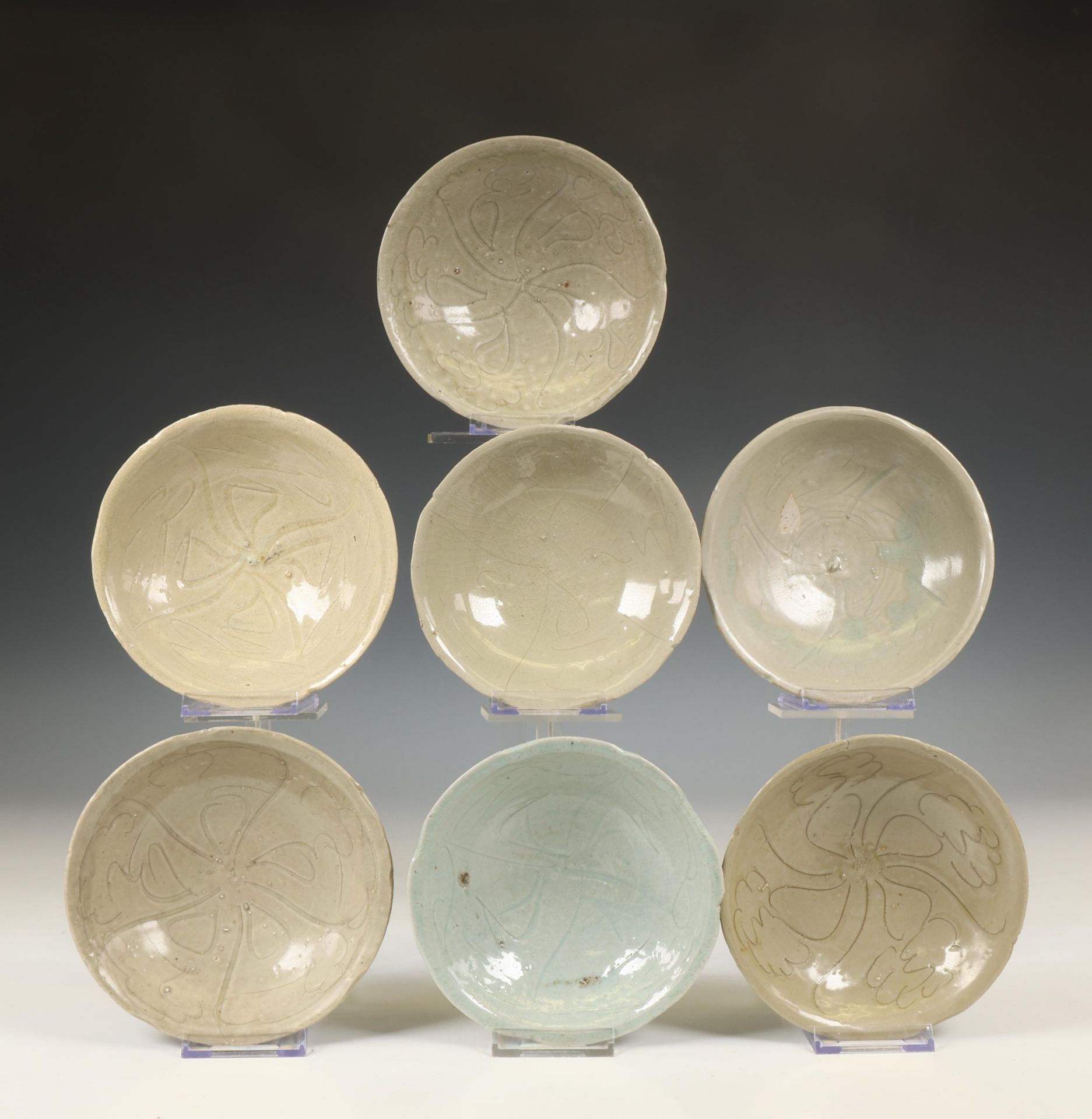 China, collection of fourteen celadon-glazed shallow bowls, Northern Song dynasty, 10th-12th century - Image 2 of 5