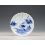 Japan, Arita blue and white porcelain saucer, 19th century,