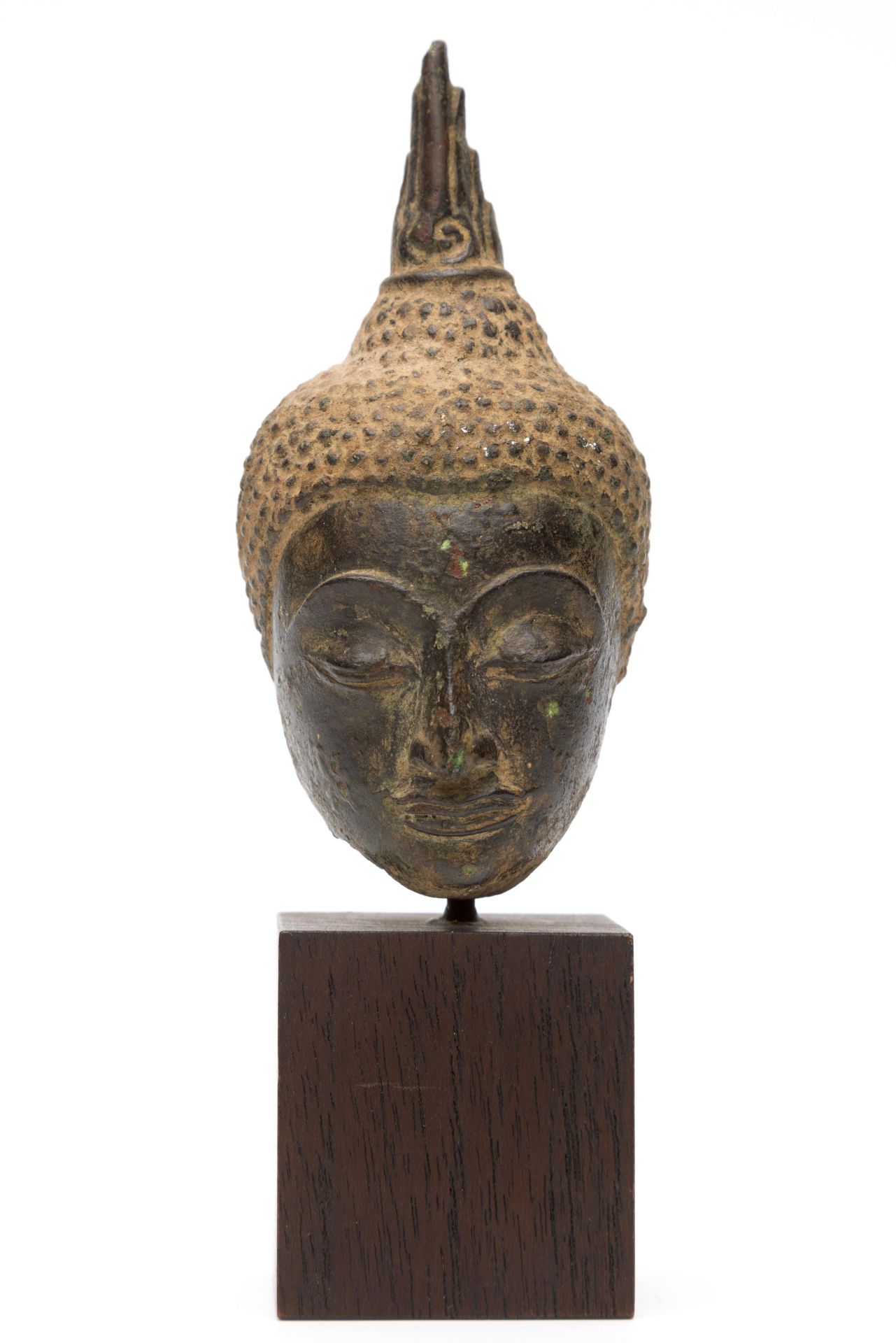 Thailand, a fragment of a bronze head of a Buddha, Ayutthaya, 16th-17th century