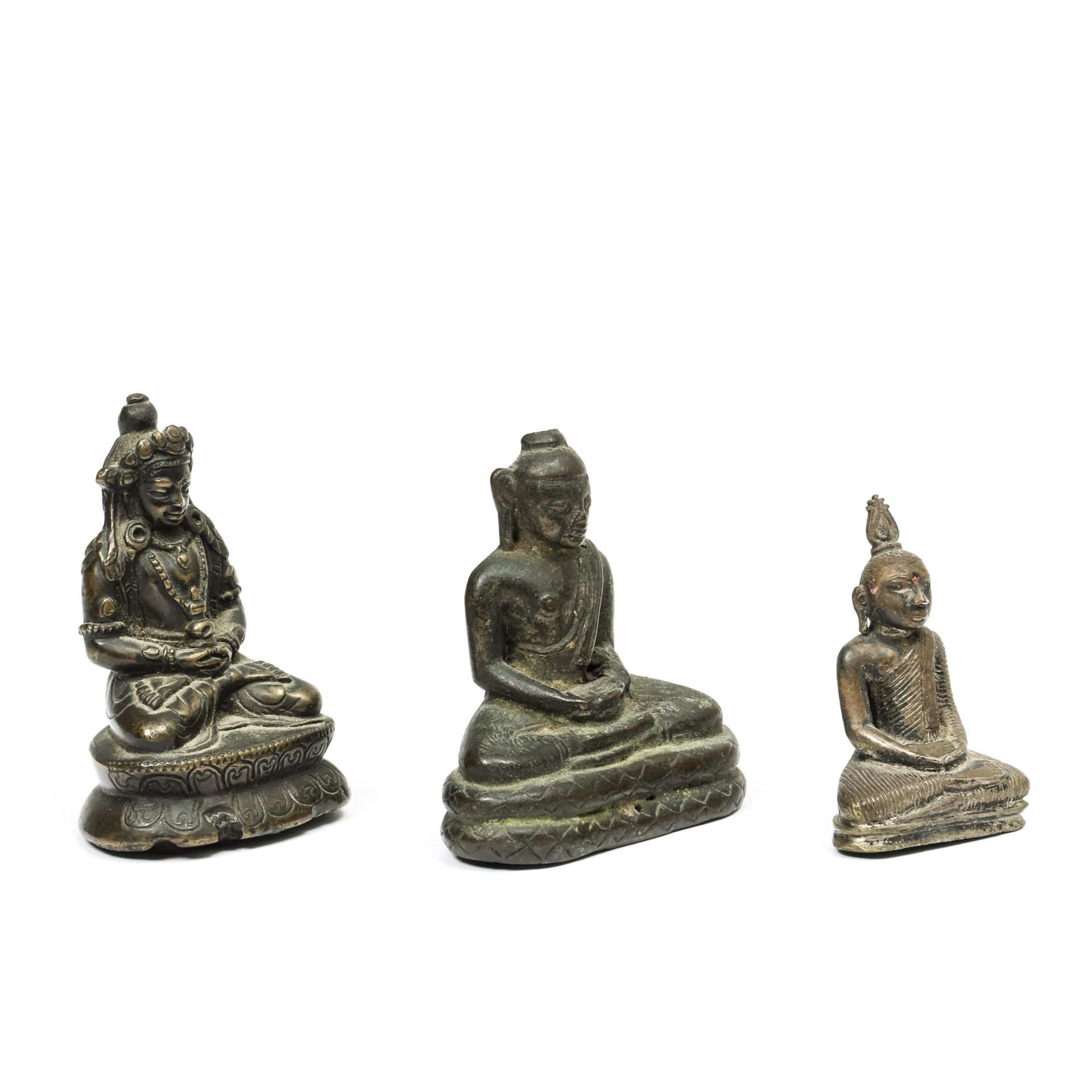 Sri Lanka, a seated Tirthankara, Thailand, a bronze seated Buddha and Thailand, seated Buddha, 16th- - Bild 4 aus 4