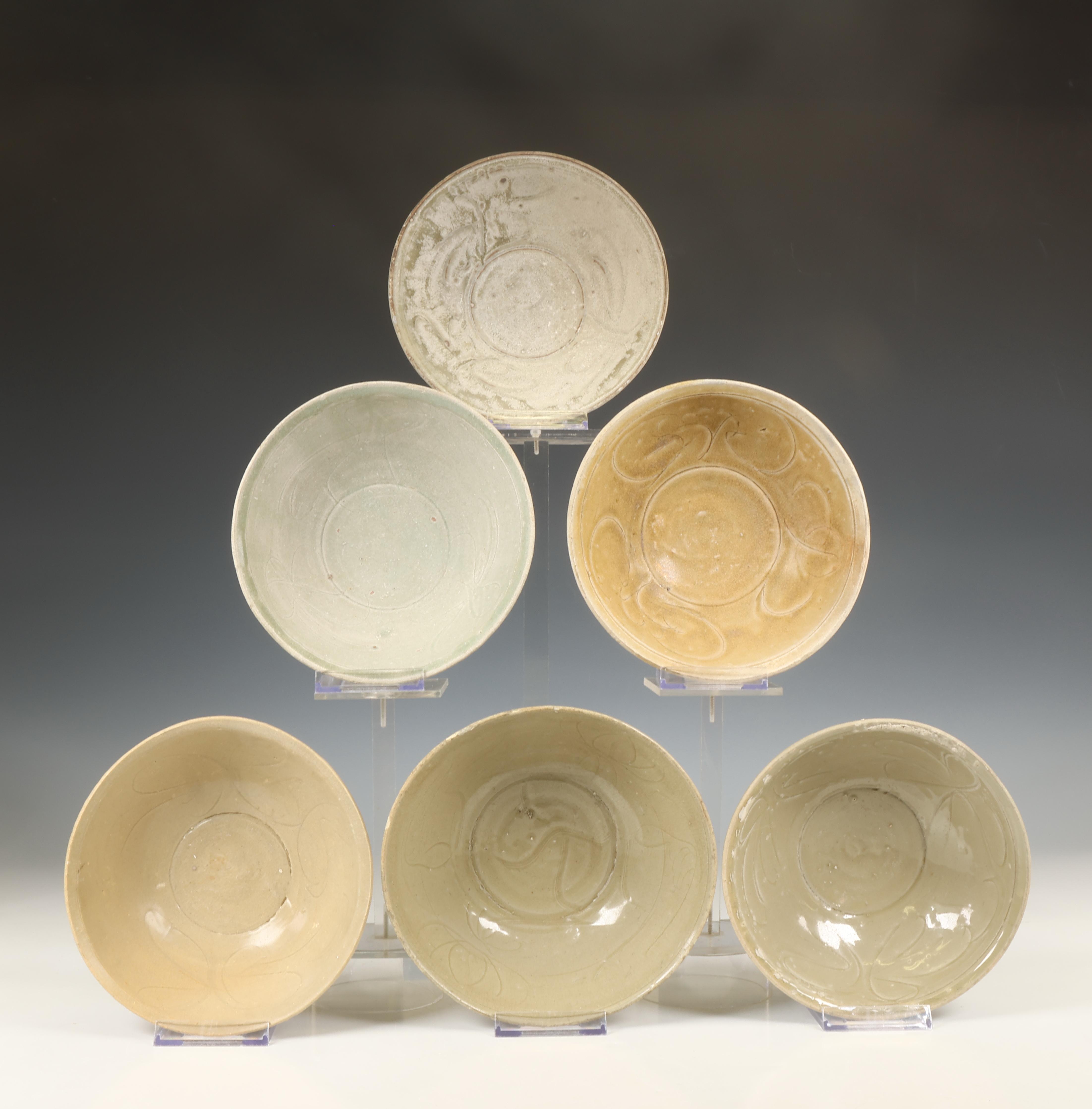 China, collection of eighteen celadon-glazed bowls, Northern Song dynasty, 10th-12th century, - Image 3 of 7