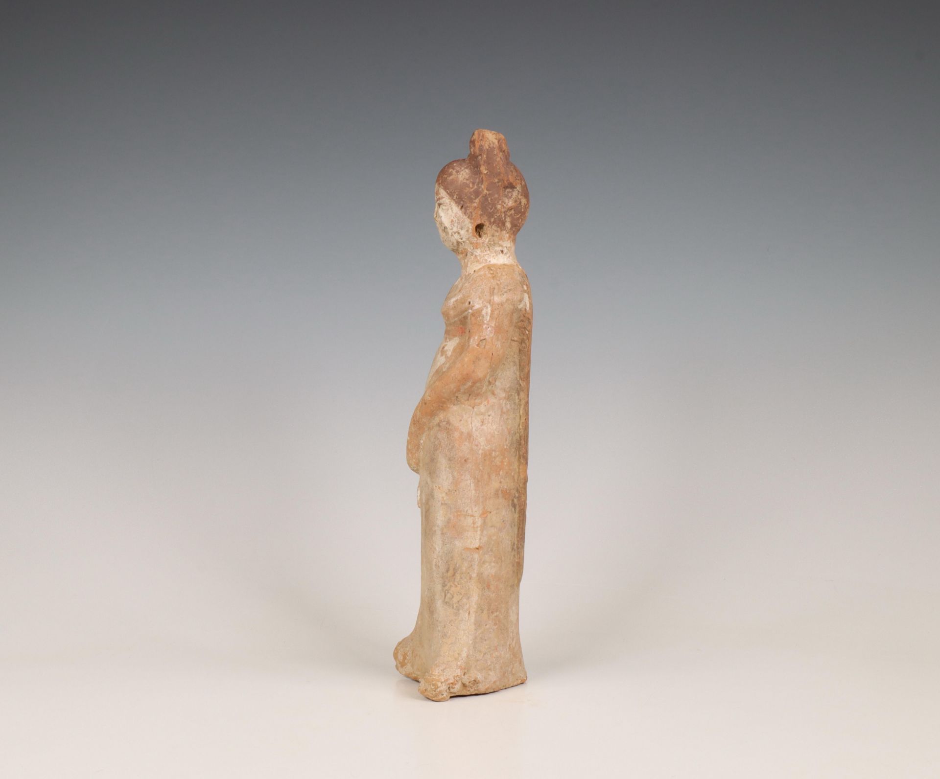 China, pottery model of a lady, probably Tang dynasty (618-906), - Bild 3 aus 5