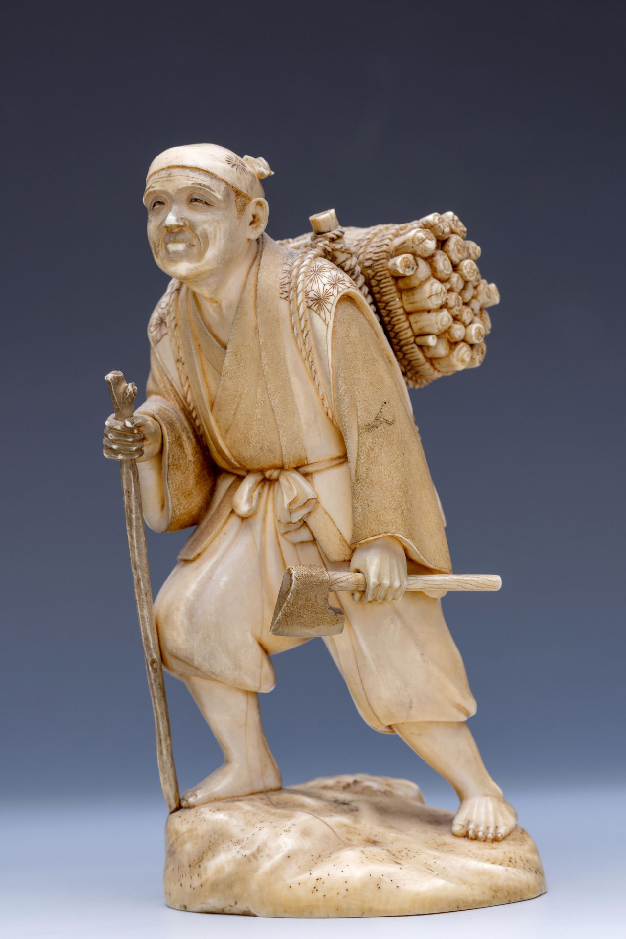 Japan, an ivory okimono, Meiji period (1868-1912), 19th century,