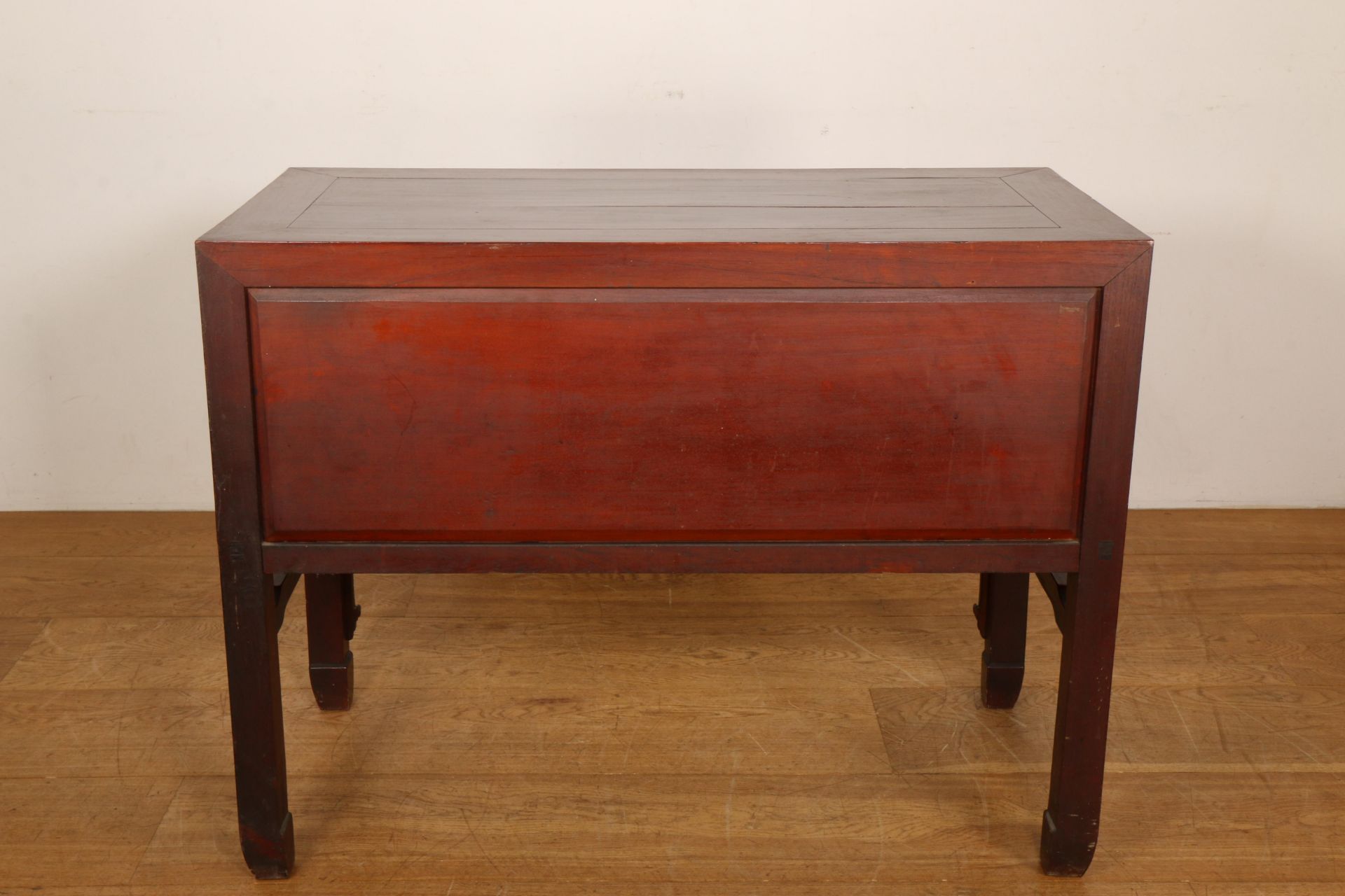 China, rood-bruin gebeitst houten kaptafel - Bild 3 aus 4