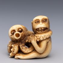 Japan, stag-hor netsuke,Meiji/Thaisho period;