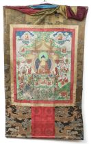 Tibet, a thangka depicting Buddha Shakyamuni, late 19th century,