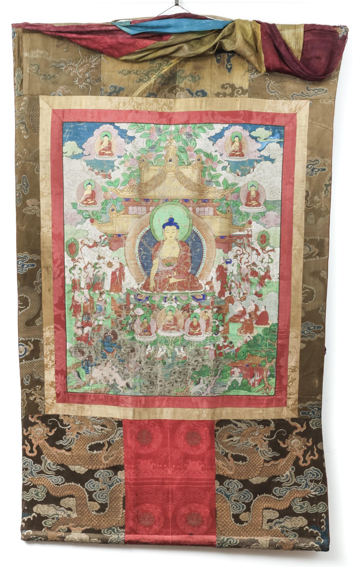 Tibet, a thangka depicting Buddha Shakyamuni, late 19th century,