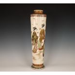 Japan, a tall Satsuma porcelain vase, 19th century,