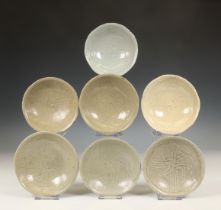 China, collection of fourteen celadon-glazed shallow bowls, Northern Song dynasty, 10th-12th century