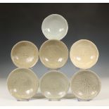 China, collection of fourteen celadon-glazed shallow bowls, Northern Song dynasty, 10th-12th century