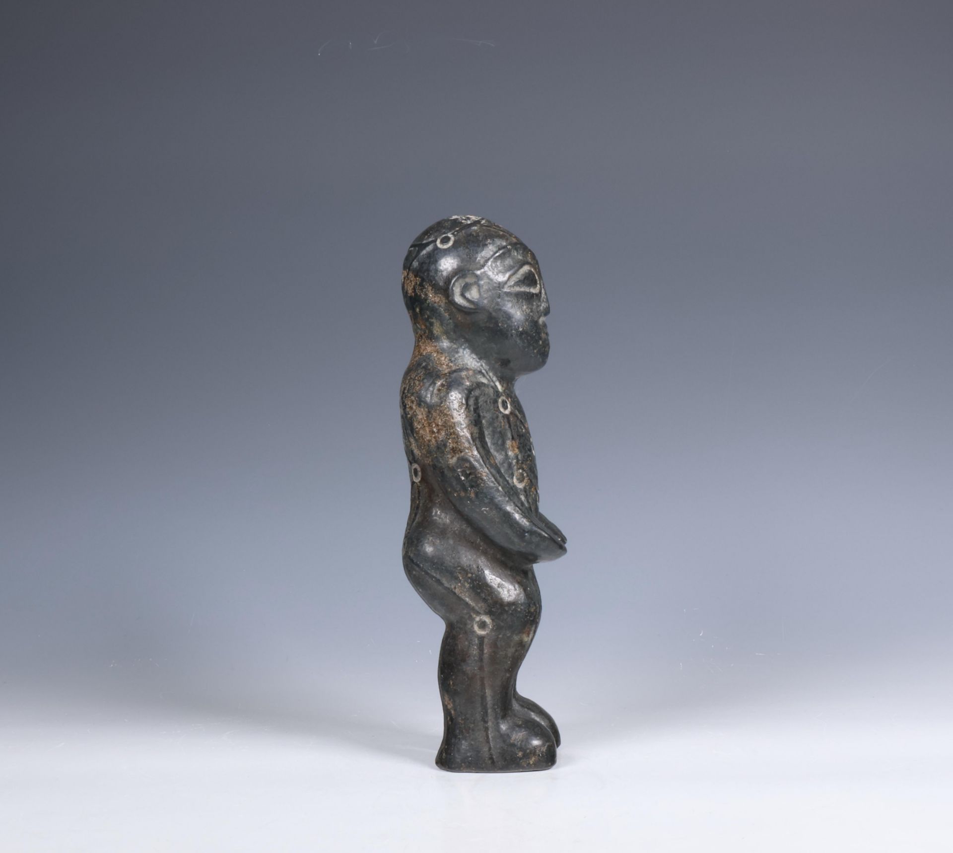 China, black stone medical figure, - Image 3 of 6