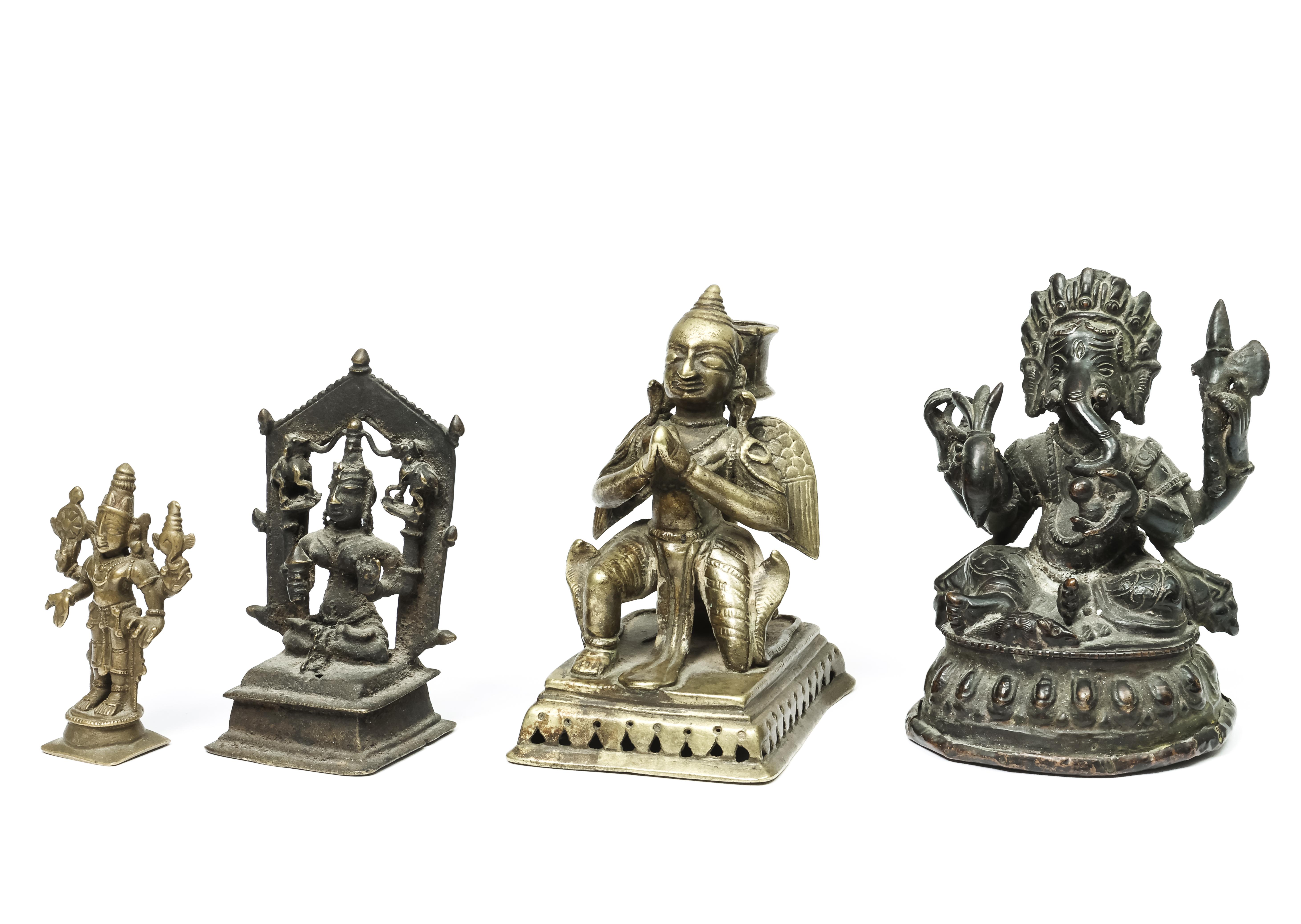 India, four various bronze deities, 19th-20th century; - Image 4 of 4