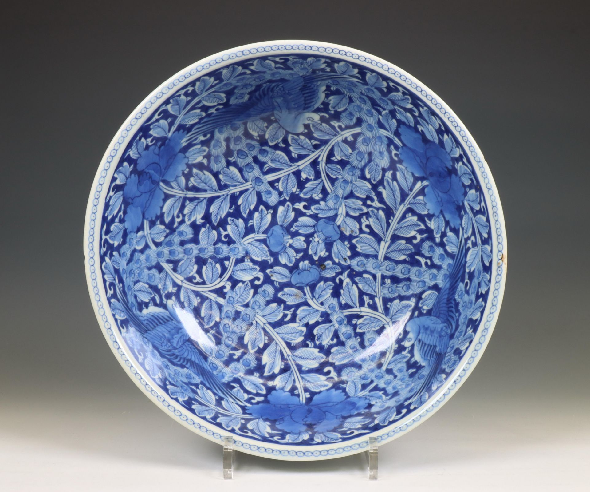 Japan, large blue and white porcelain Arita bowl, ca. 1900, - Bild 4 aus 4