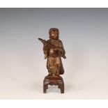 China, a lacquered bronze figure of a Zhen Wu, Ming dynasty, 16th century,