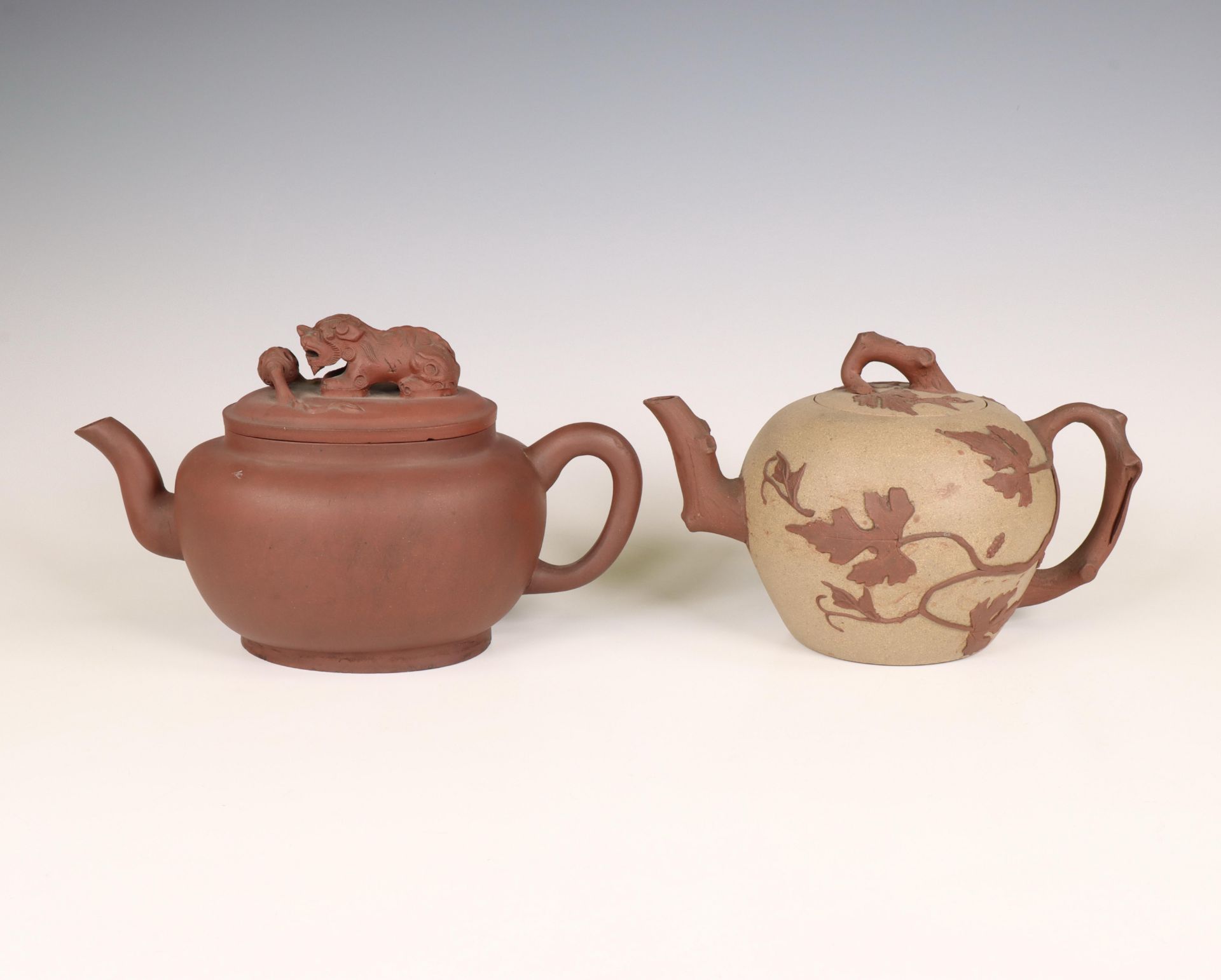 China, two Yixing earthenware teapots and covers, 19th/ 20th century, - Image 2 of 2