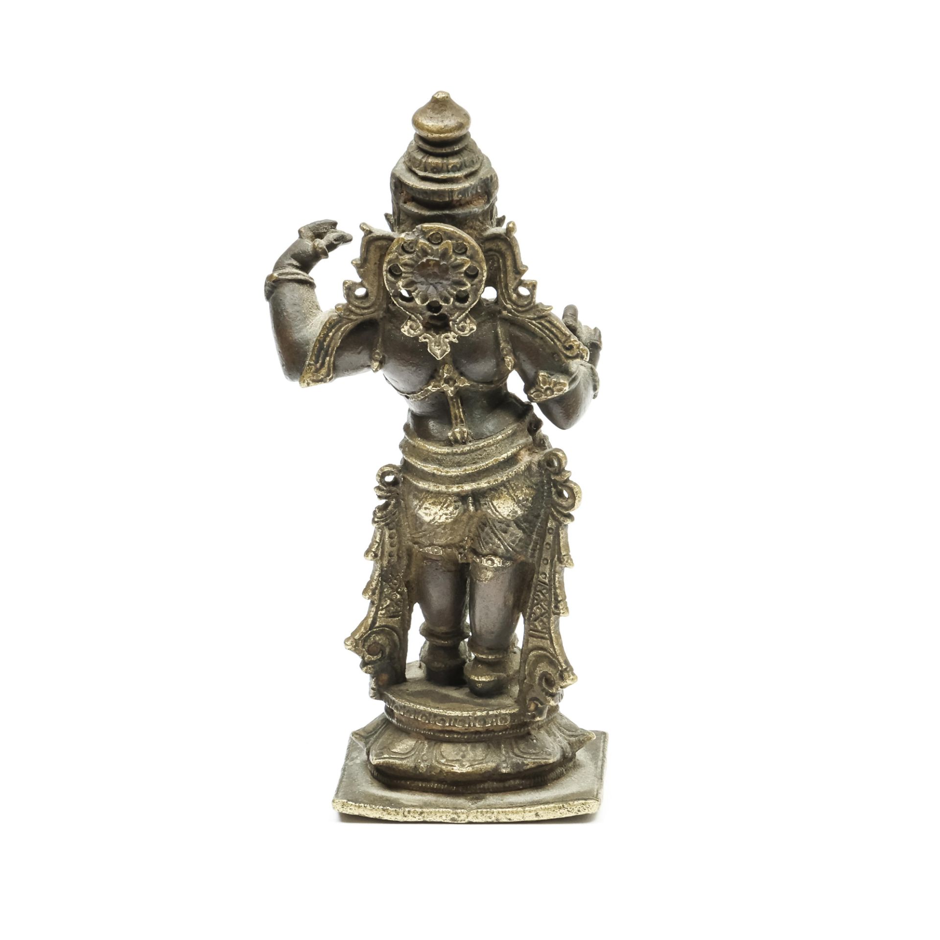 South India, Tamil Nadu, Nayak Period, a bronze and brass standing Rama, 17th-18th century - Bild 3 aus 5