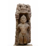 India, Rajasthan, a sandstone statue of standing Parsvanatha, ca. 11th century AD,