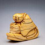 Japan, an ivory netsuke, Edo period (1603-1868), late 18th/ 19th century,