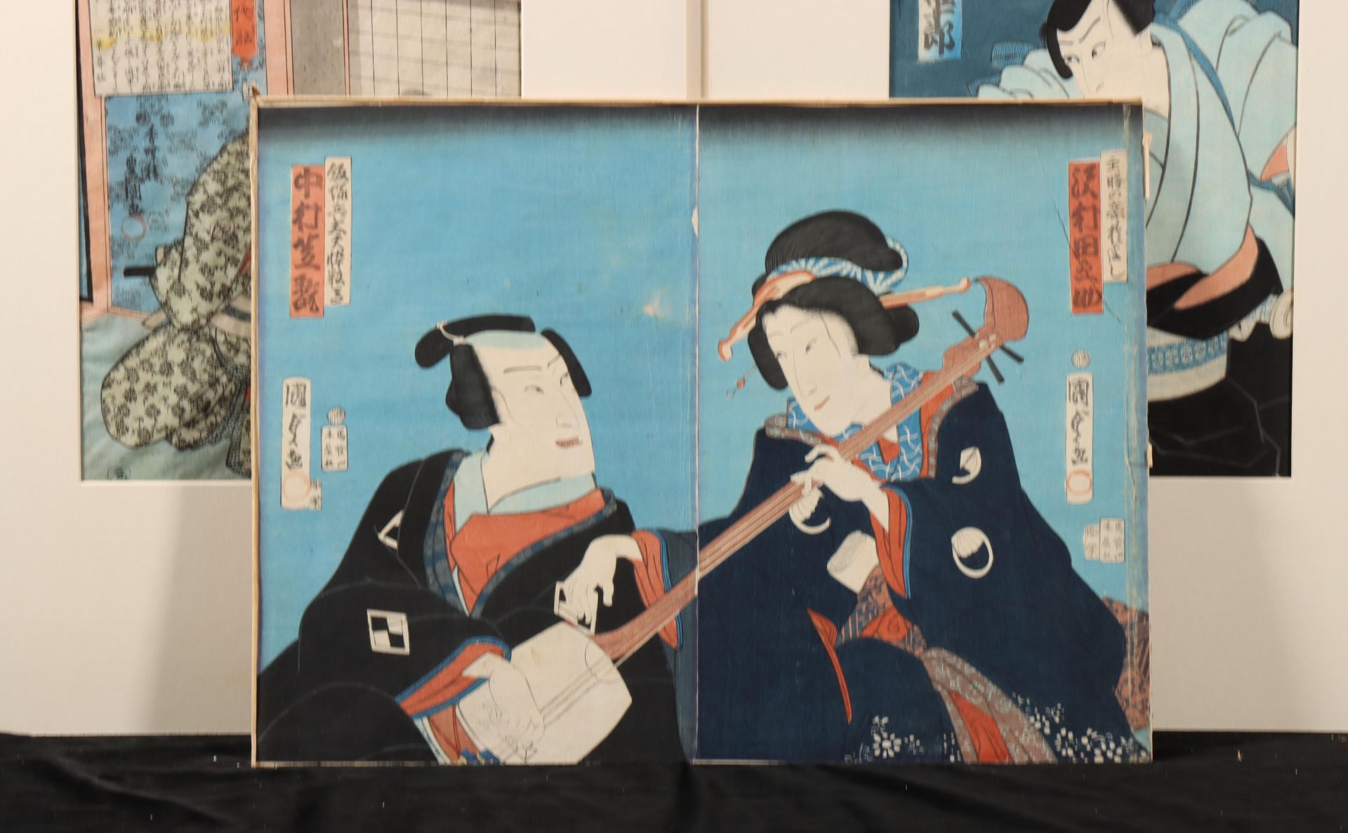 Japan, five different woodblock prints by Utagawa Kunisada (1786-1825), - Bild 2 aus 3