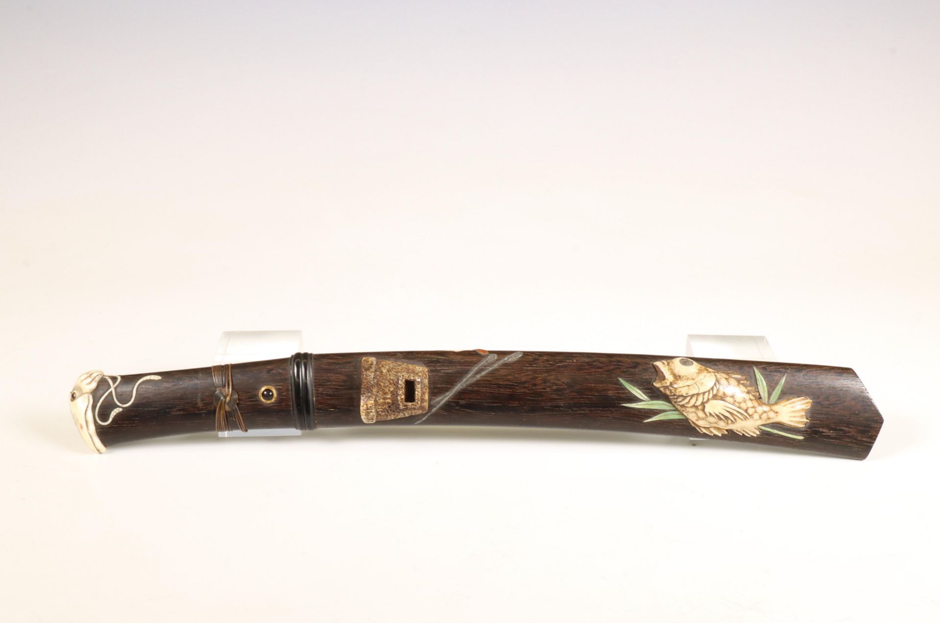 Japan, tanto in wooden saya, Meiji period (1868-1912);