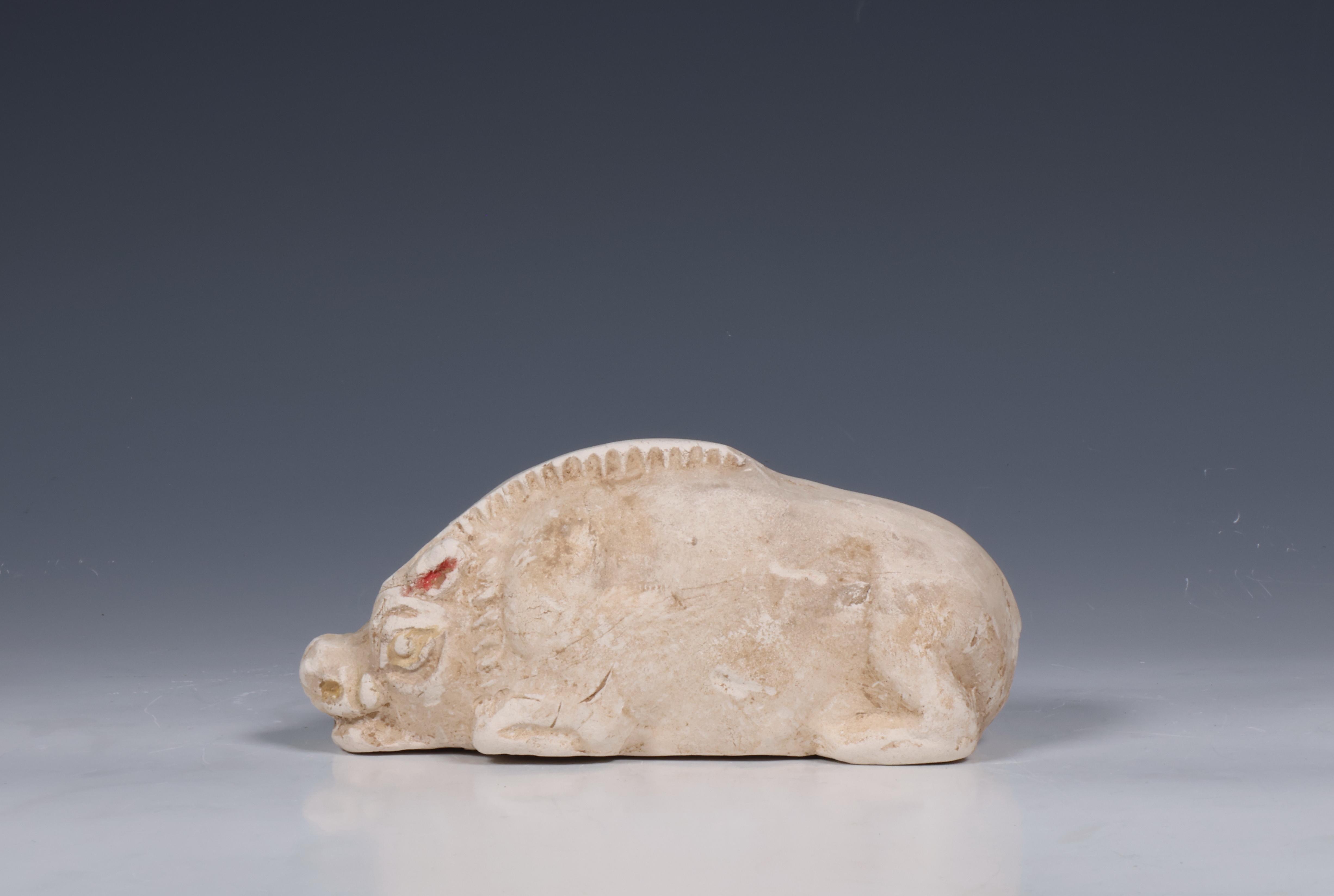 China, pottery model of a pig, possibly Tang dynasty (618-906), - Image 2 of 6