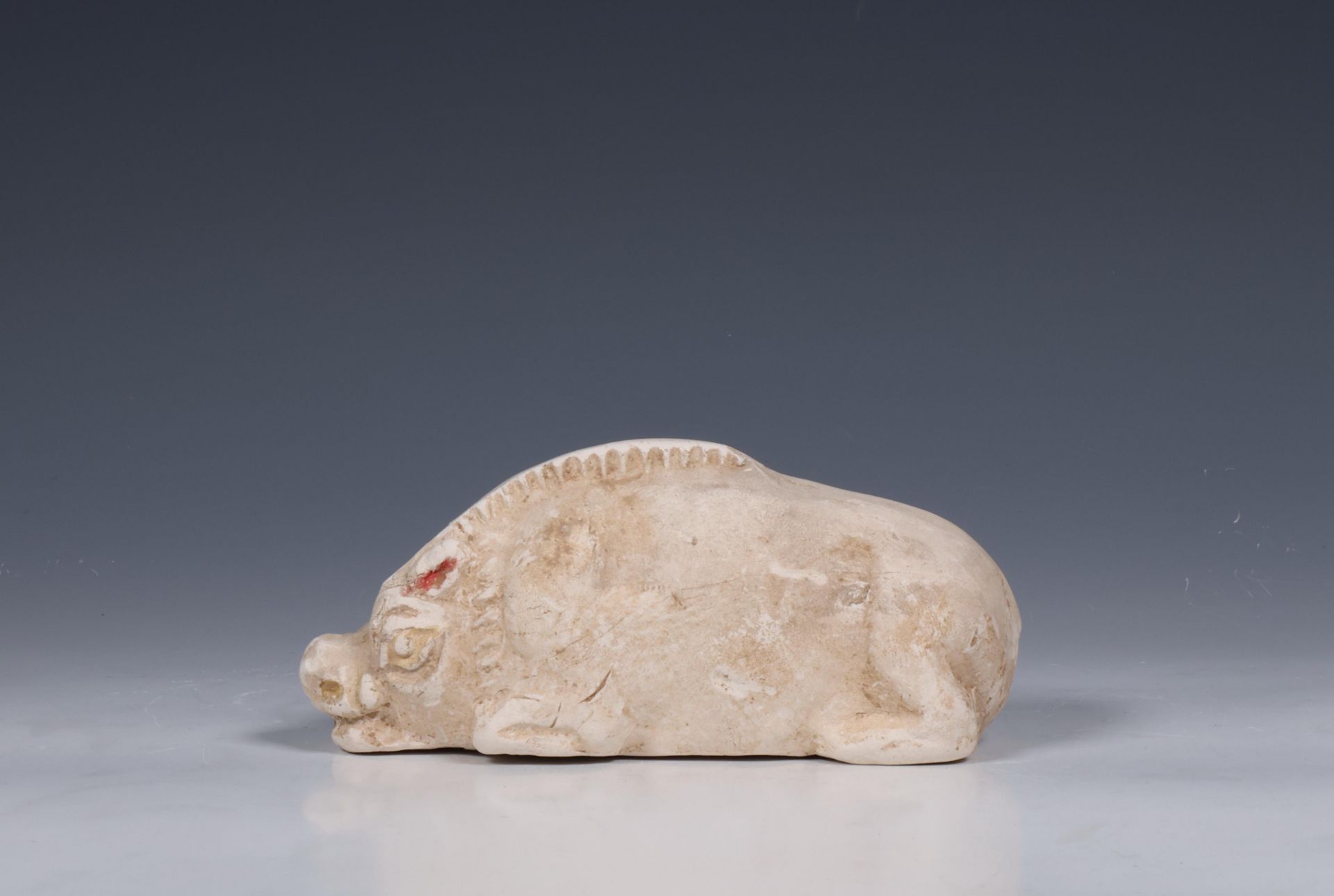 China, pottery model of a pig, possibly Tang dynasty (618-906), - Bild 2 aus 6