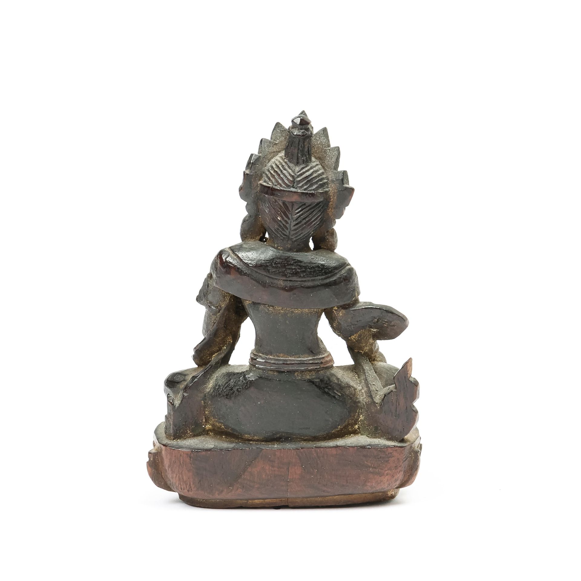 Tibet, a carved wooden Tara, 19th century - Bild 3 aus 4