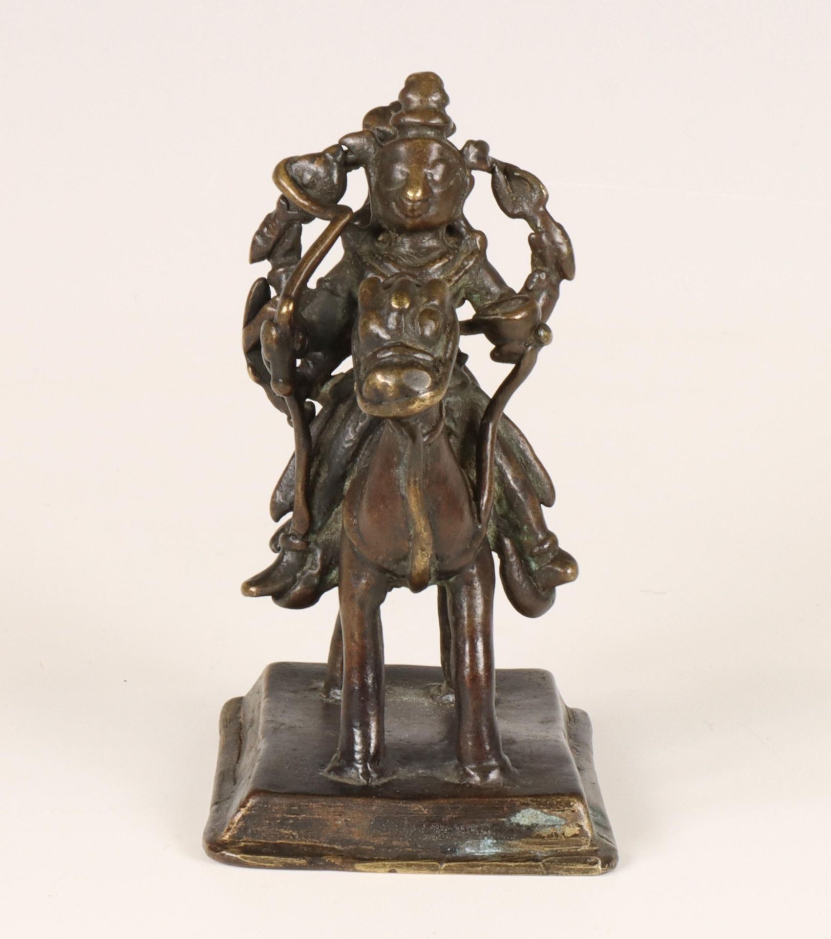 India, bronze sculpture of Khandoba (Shiva) and Mhalsa (Parvati), 19th century or earlier, - Bild 3 aus 5