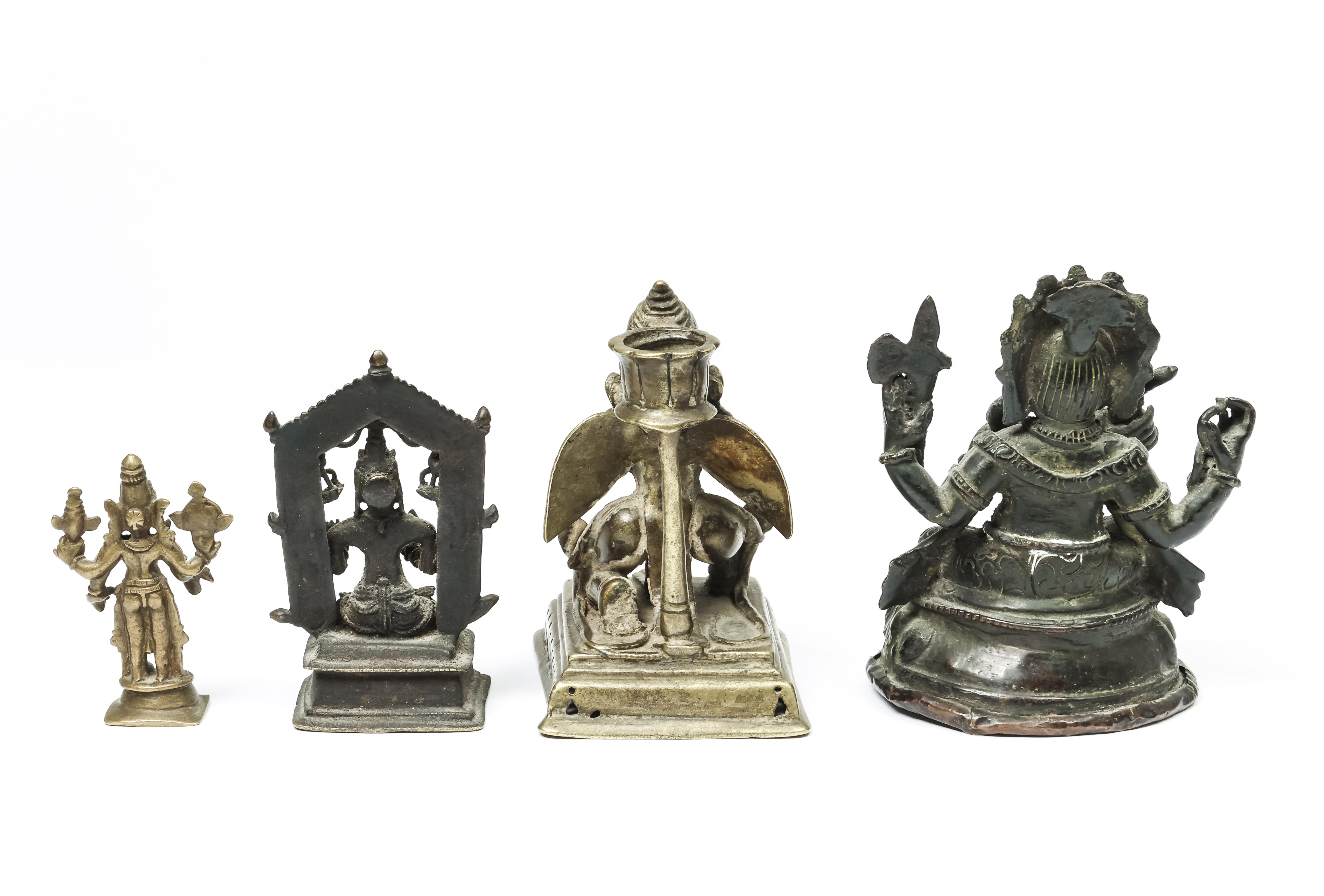 India, four various bronze deities, 19th-20th century; - Image 2 of 4